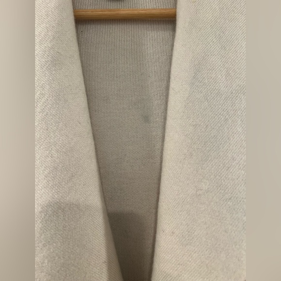 Boden Wool Blend Two Tone Ivory/Tan open-front cardigan sweater jacket Medium - Picture 4 of 7